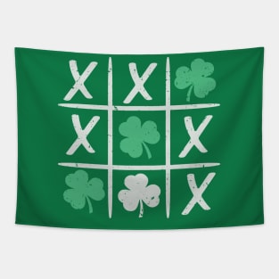 St Patrick's Day Tic-Tac-Toe Lucky Shamrock Tapestry