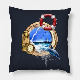 Sailing Sea Life Pillow