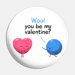 Wool You Be My Valentine Pin