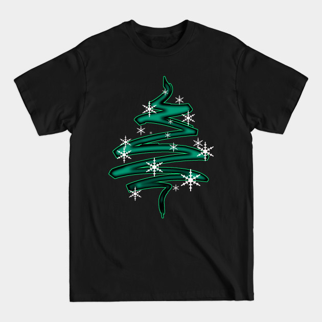 Disover Christmas Tree Abstract with snowflakes - Christmas - T-Shirt