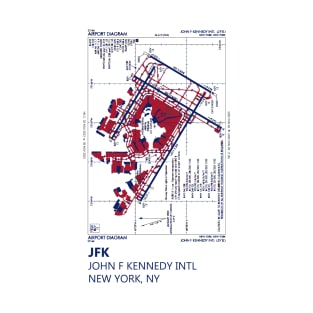 Airport Diagram - John F Kennedy Intl (JFK) T-Shirt