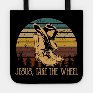 Jesus Take the Wheel Cowboy Boots Tote