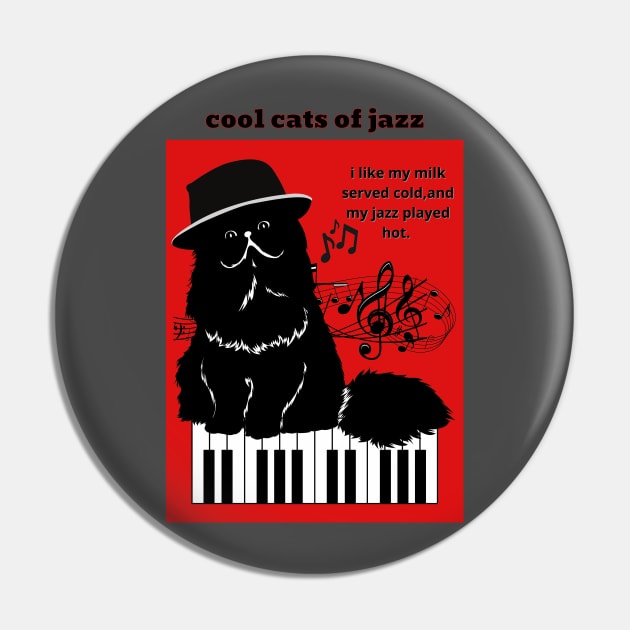 Cool Cats of Jazz Pin by Rattykins