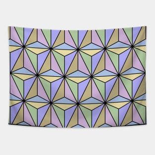 Geometric Triangles Pastel Colour Tapestry