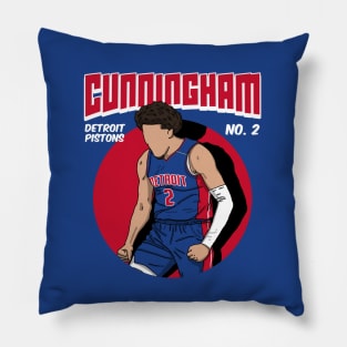 Cade Cunningham Comic Style Art Pillow