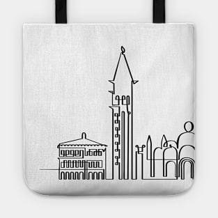 The Venice Skyline in a Single Line Tote