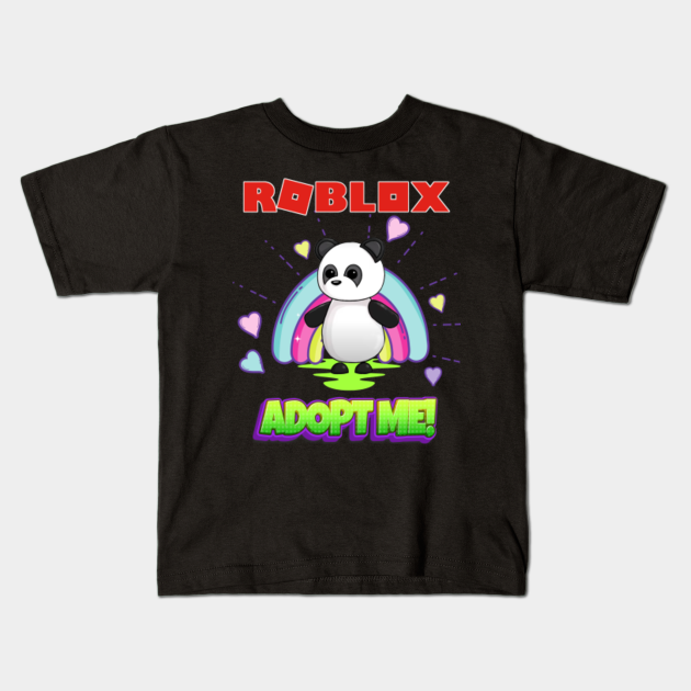 Roblox Adopt Me Panda Roblox Kids T Shirt Teepublic - roblox oof panda