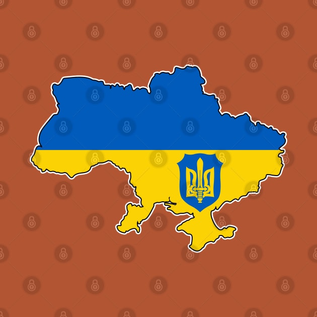 Ukraine Flag Map by Scar