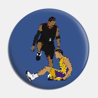 Allen Iverson Steps Over Tyronn Lue (Pixel Art) Pin