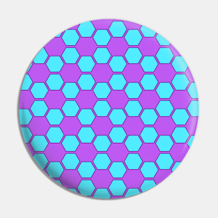 Football / Soccer Ball Texture - Purple & Blue Pin