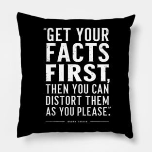 Mark Twain Quote About Facts Pillow