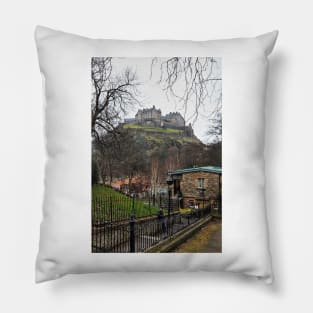 Edinburgh Castle (from Princes Street) - Scottland Pillow