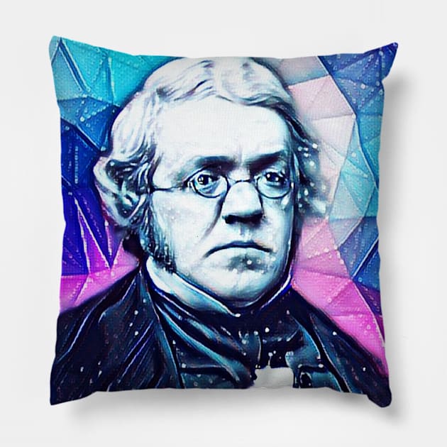 William Makepeace Thackeray Snowy Portrait | William Makepeace Thackeray Artwork 4 Pillow by JustLit