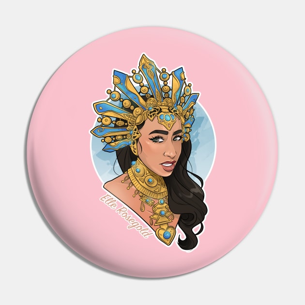 Kween of the Damned (Black & Pink) Pin by Ellerosegold