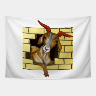 Funny goat Tapestry