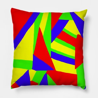 Abstract Primary Colors Pillow