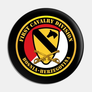 1st Cavalry Div - Red White - Bosnia-Herzegovina Pin