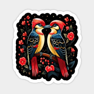 Woodpecker Couple Valentine Magnet