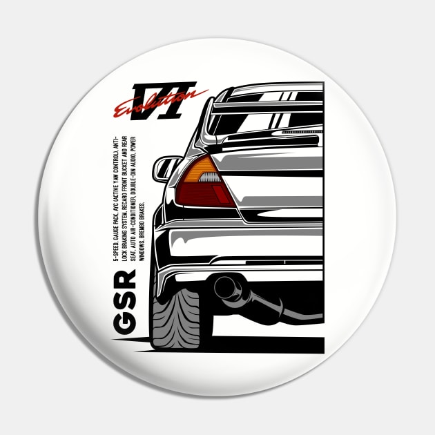 Lancer Evolution VI GSR Pin by idrdesign