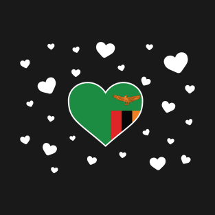 Zambia  love flag heart designs T-Shirt