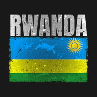 Distressed Rwanda Flag Graphic for Men Women Kids Rwandan T-Shirt