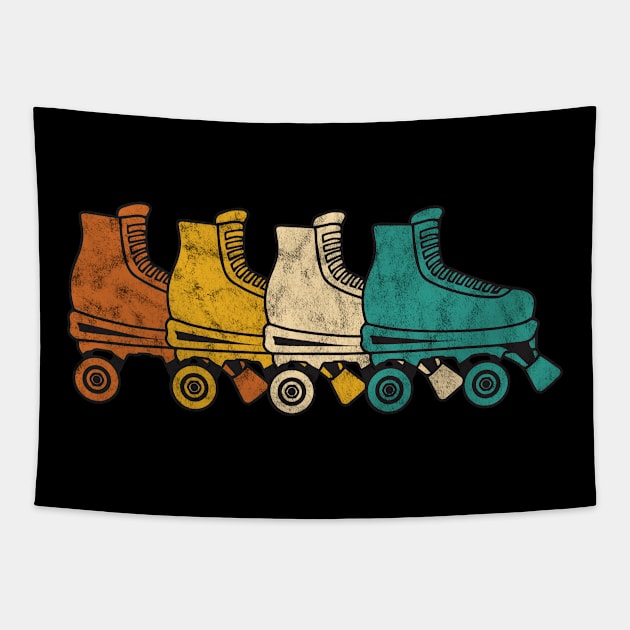 Vintage Roller Skating Tapestry by BlendedArt