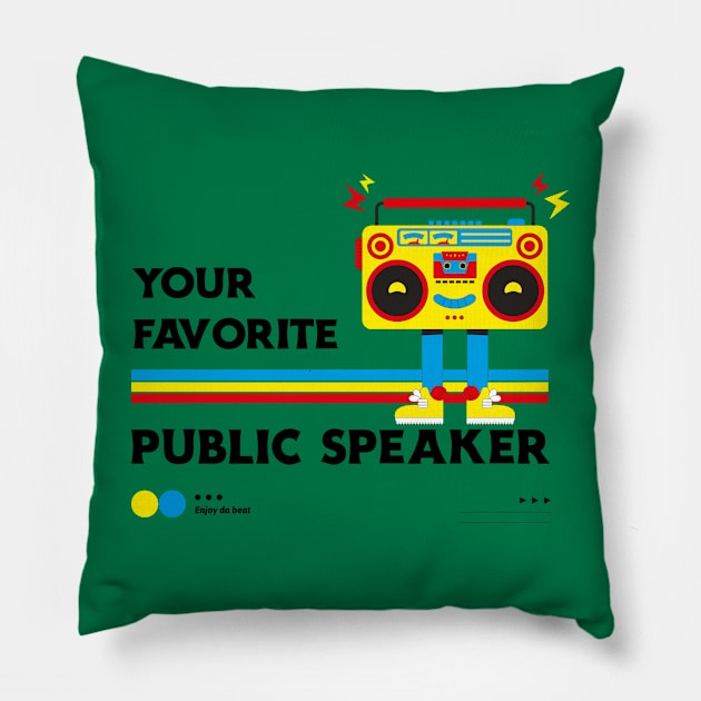 Retro Boom Box - Your Favorite Public Speaker Pillow by M n' Emz Studio