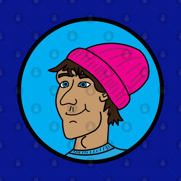 Dude in a hot pink beanie by The Hot Pink Beanie