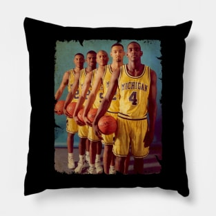 VINTAGE  michigan  BASKETBALL Pillow