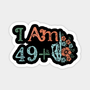 Funny 50Th Birthday Women Girl I Am 49 Plus 1 Middle Finger Magnet