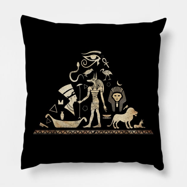 Ancient Egypt Vintage Pharaoh Egyptian Pillow by shirtsyoulike