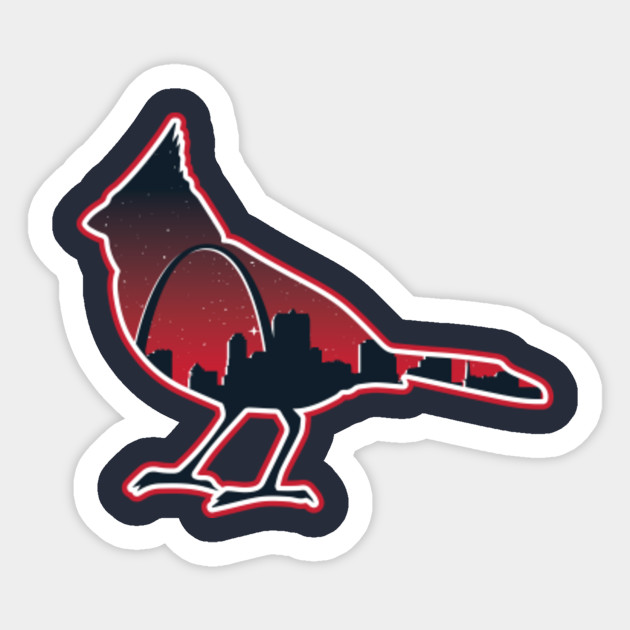 St Louis Cardinals City Skyline Saint Louis Cardinals Sticker Teepublic
