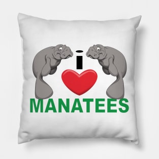 I Heart Manatees Pillow