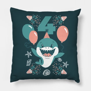 Baby Shark for 4th Birthday Pillow