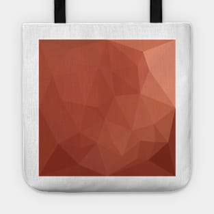 Burnt Sienna Orange Abstract Low Polygon Background Tote