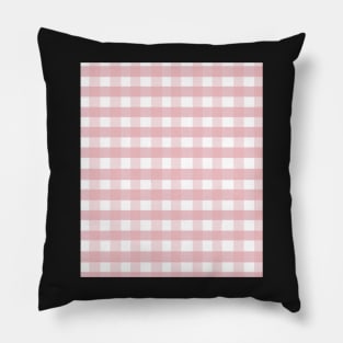 plaid checked pattern vichy tartan light pink Pillow