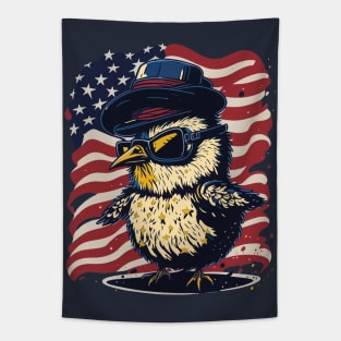 Patriotic Chicken Tapestry