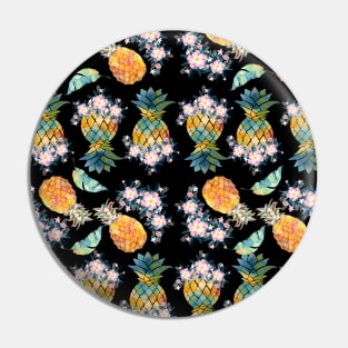 Tropical Midnight Flowering Pineapple Pin