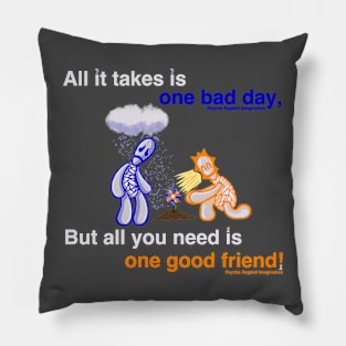 Cheerful & Depressed Ragdoll Motto Pillow