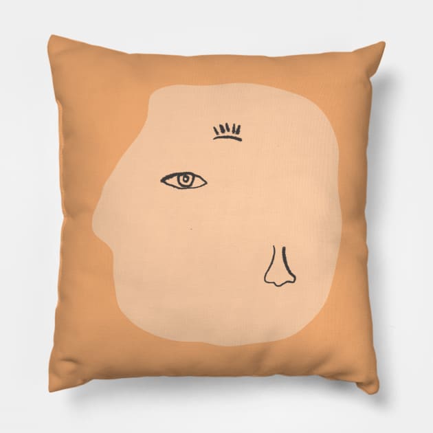 Ghost boo-Funny Face Pillow by thecolddots