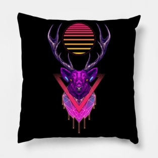 Neon Deer Pillow