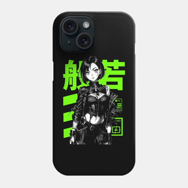 Goth Grunge Anime Manga Girl Cyberpunk Dark Techno Style Goth Japanese Fashion #6 Phone Case by Neon Bang Bang