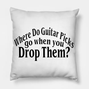 Where Do Guitar Picks Go When You Drop Them Pillow