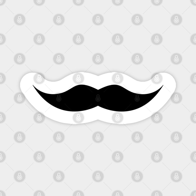 Black Mustache Magnet by Nagirarara