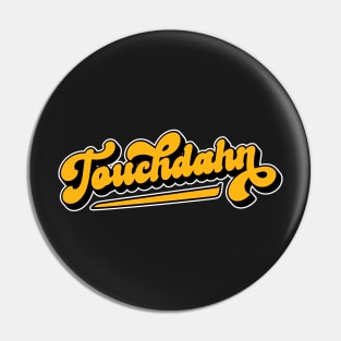 Touchdahn Funny Pittsburgh Football Steel City 412 Italics Pin