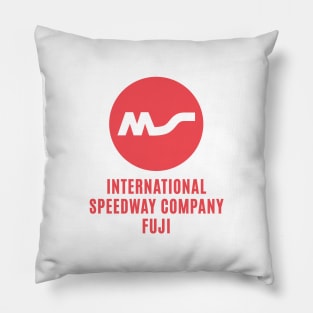 Retro Fuji Speedway emblem 1960's -70's - Japanese racing - red print Pillow