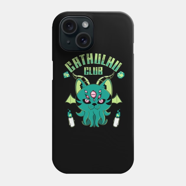 Cathulhu club Phone Case by Artthree Studio