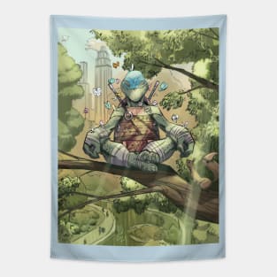 TMNT Leonardo meditating Tapestry