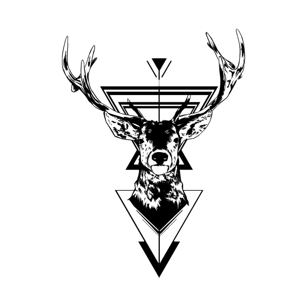 Deer design geometric by Triou