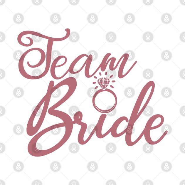 Team Bride - Hen Night, Bridesmaids, Bachelorette Party Gift For Women by Art Like Wow Designs
